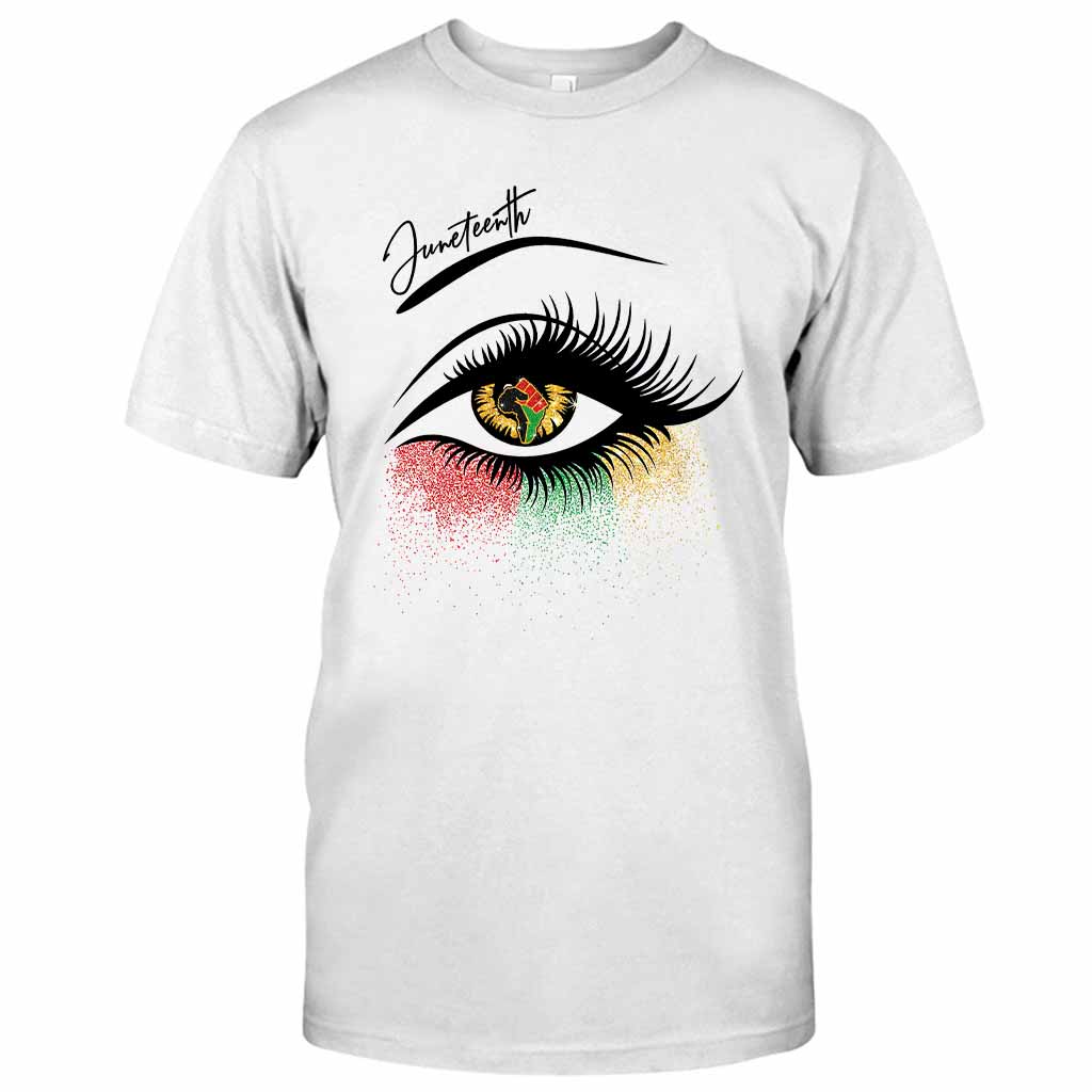Juneteenth - T-shirt et sweat à capuche afro-américains avec imprimé à paillettes imitation 112021