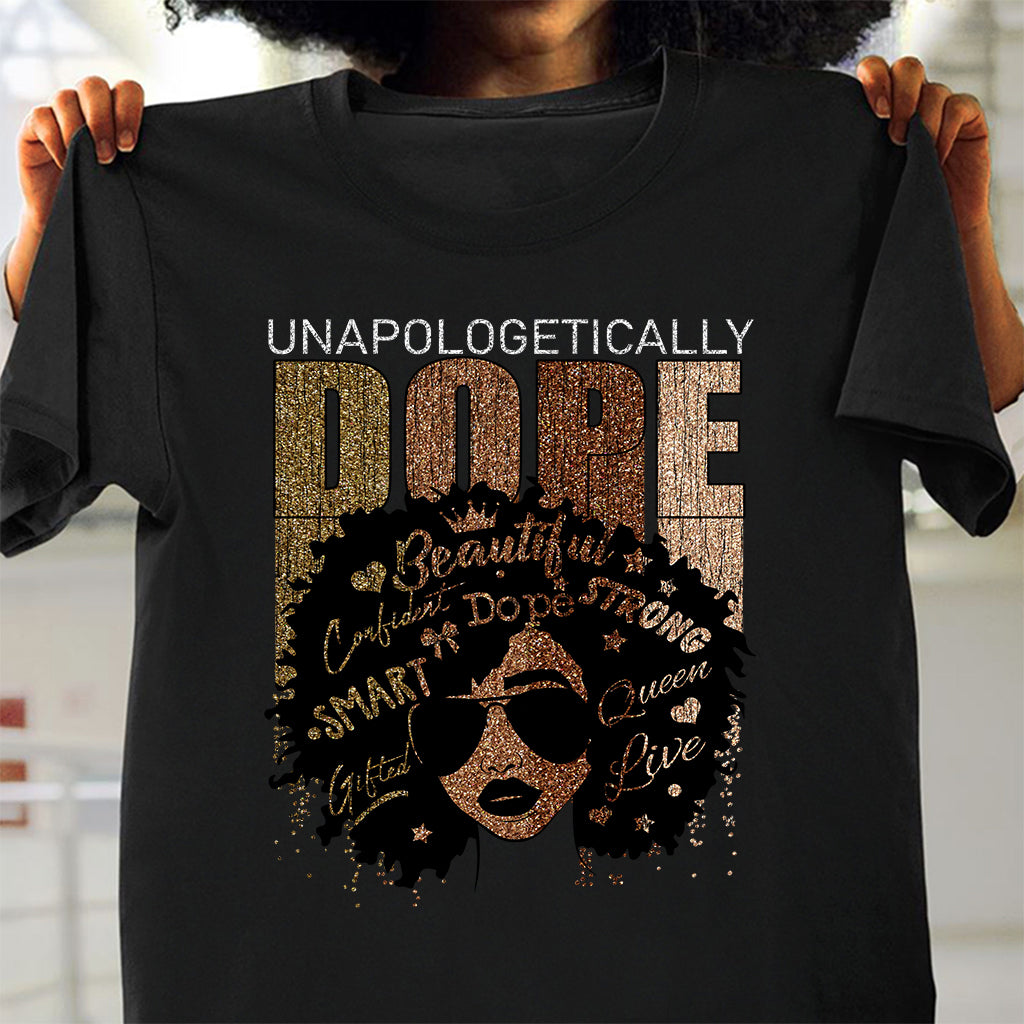 Reine Noire - T-shirt et sweat à capuche afro-américains avec imprimé à paillettes imitation 1121