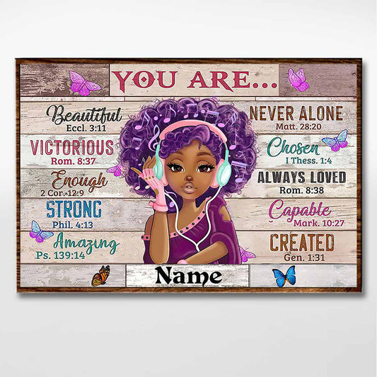 Tu es magnifique - Affiche afro-américaine personnalisée 112021