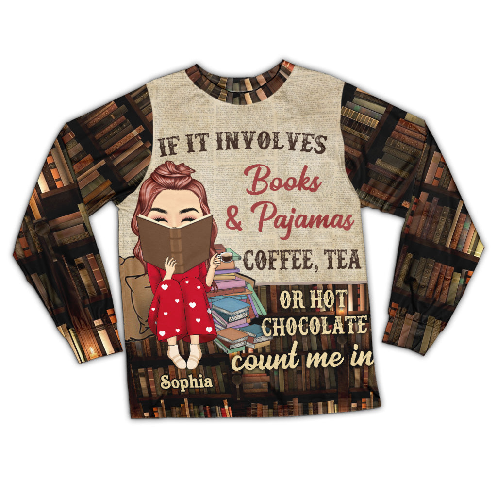 Si cela implique des livres et des pyjamas - Ensemble pyjama-livre personnalisé