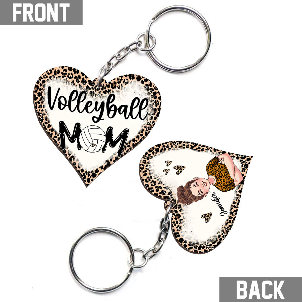 Maman de volley-ball - Porte-clés de volley-ball personnalisé