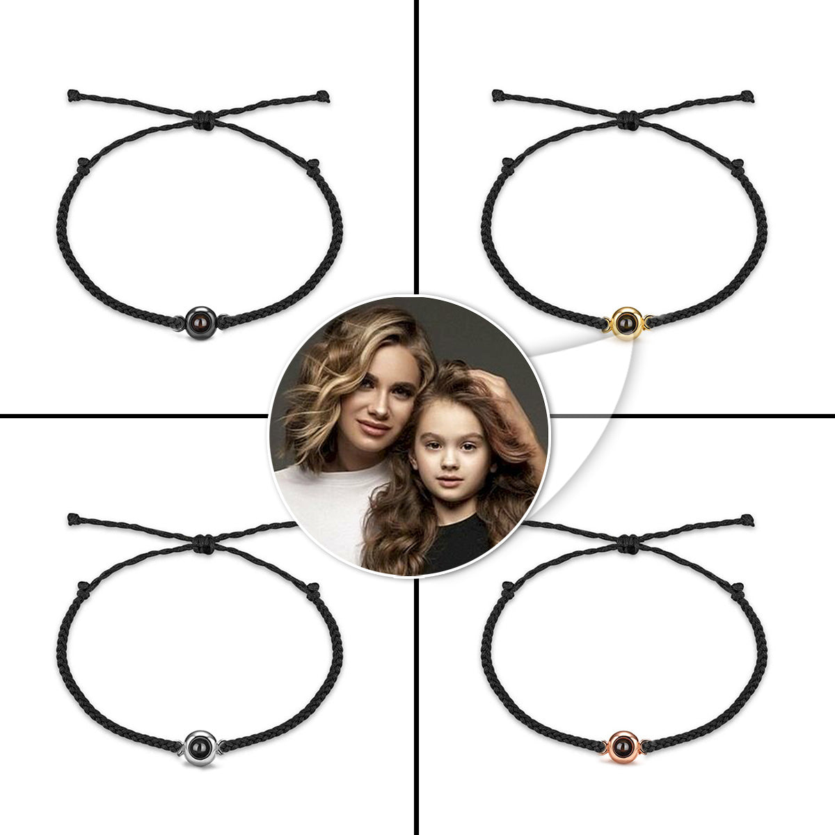 Bracelet de projection personnalisé « J’aime ma fille »