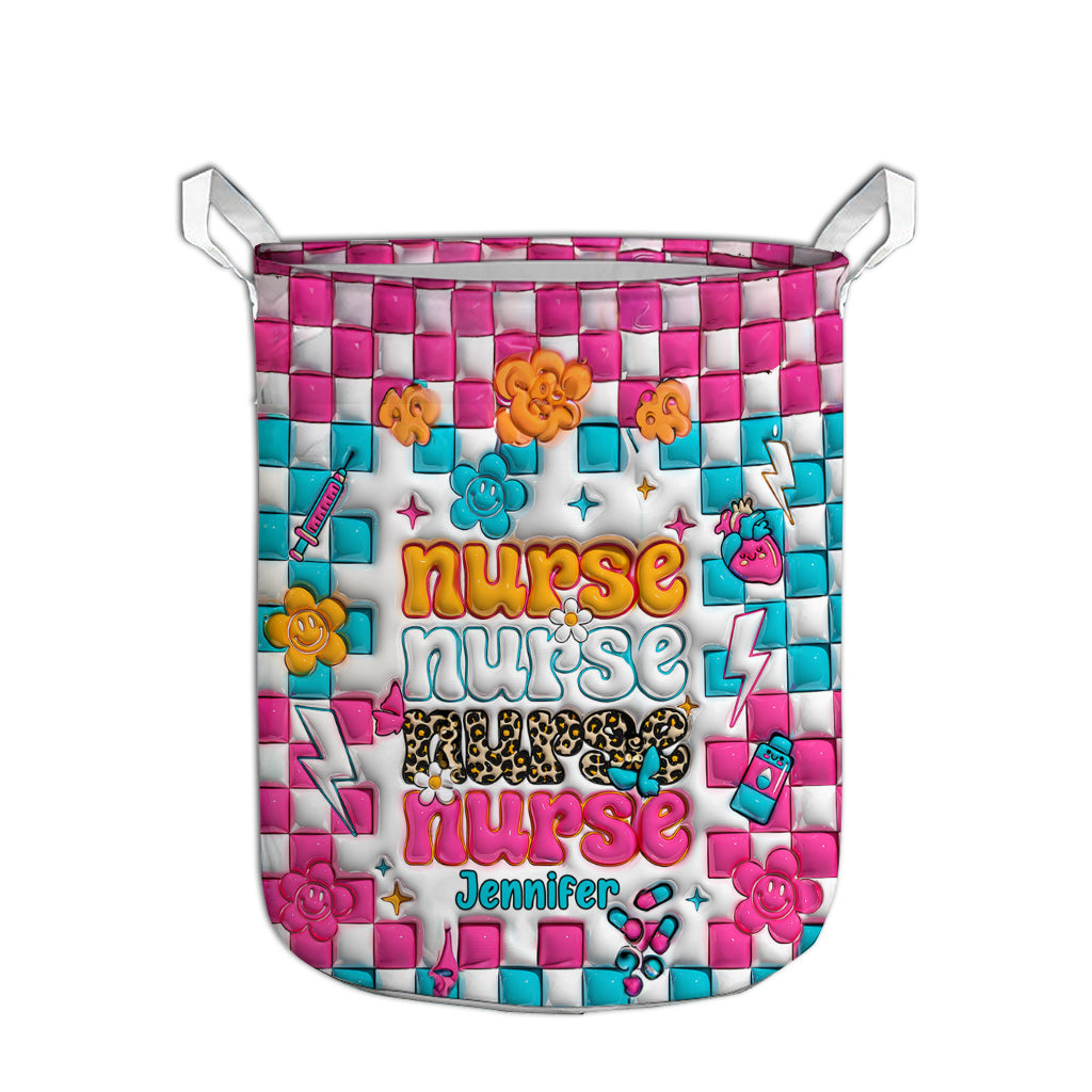 Vie d'infirmière - Panier de rangement personnalisé pour infirmières
