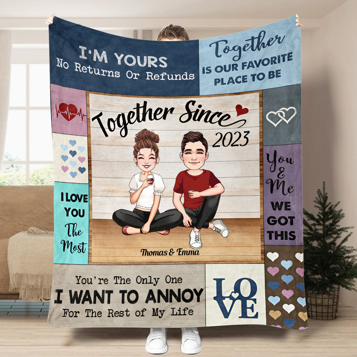 Je t'aime plus que tout - Couverture personnalisée pour couple