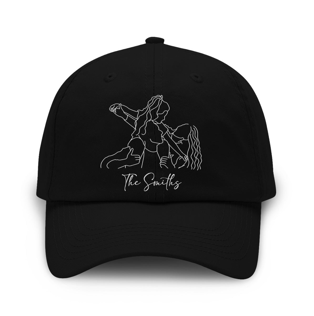 Casquette classique brodée personnalisée avec photo et motif familial
