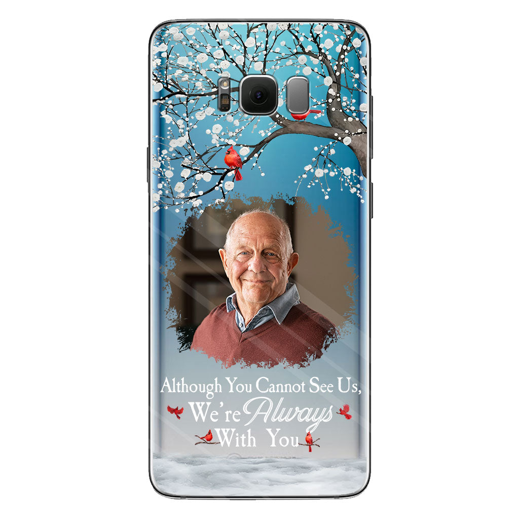 Je suis toujours avec toi - Coque de téléphone transparente personnalisée en hommage à un être cher