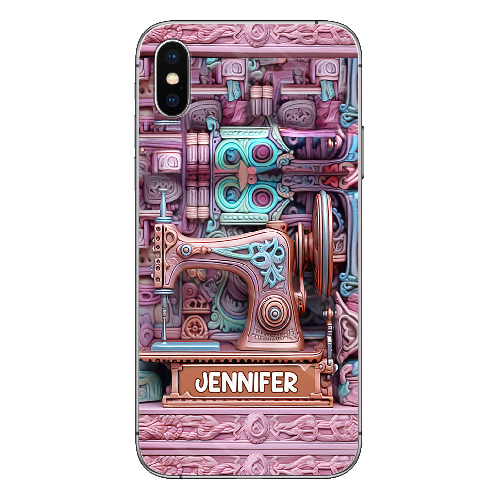 Passionnée de couture - Étui de téléphone personnalisé sur le thème de la couture