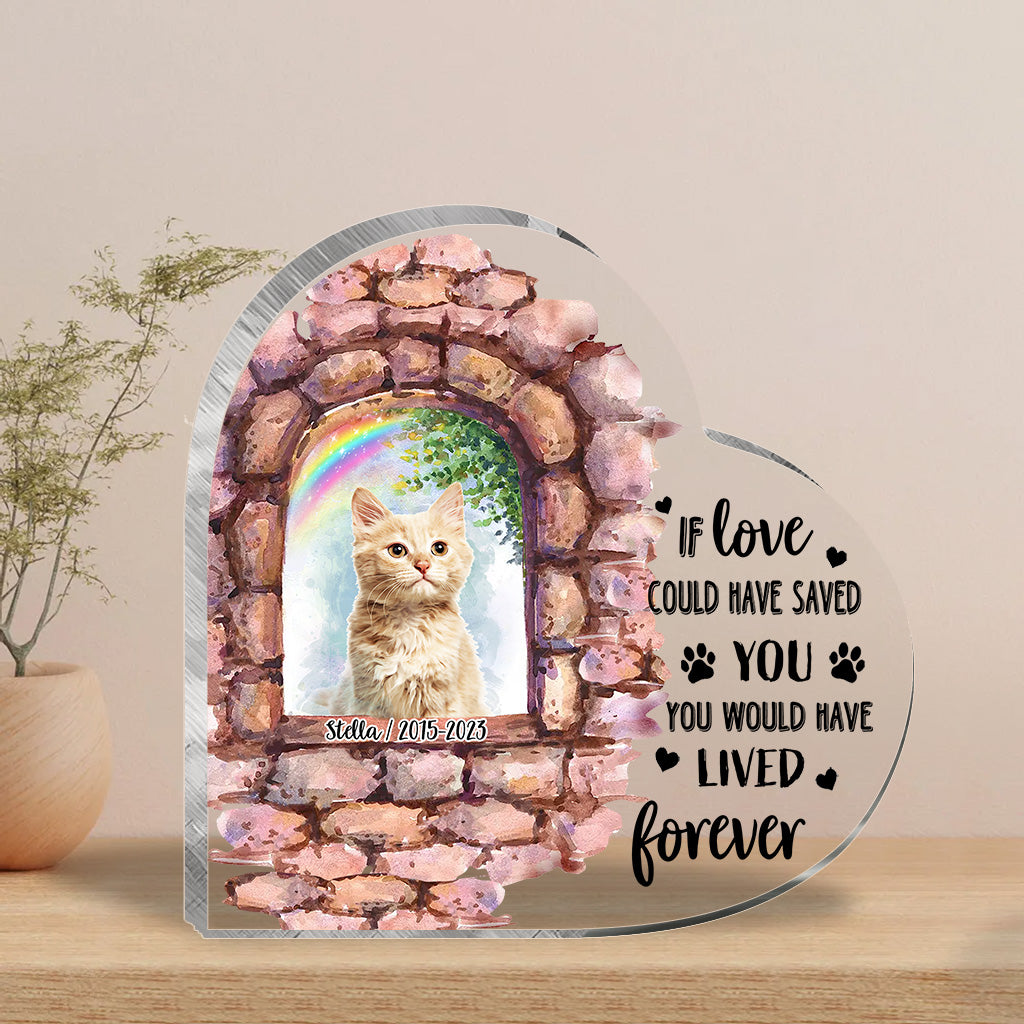 Plus à mes côtés - Plaque acrylique personnalisée pour chien, en forme de chien