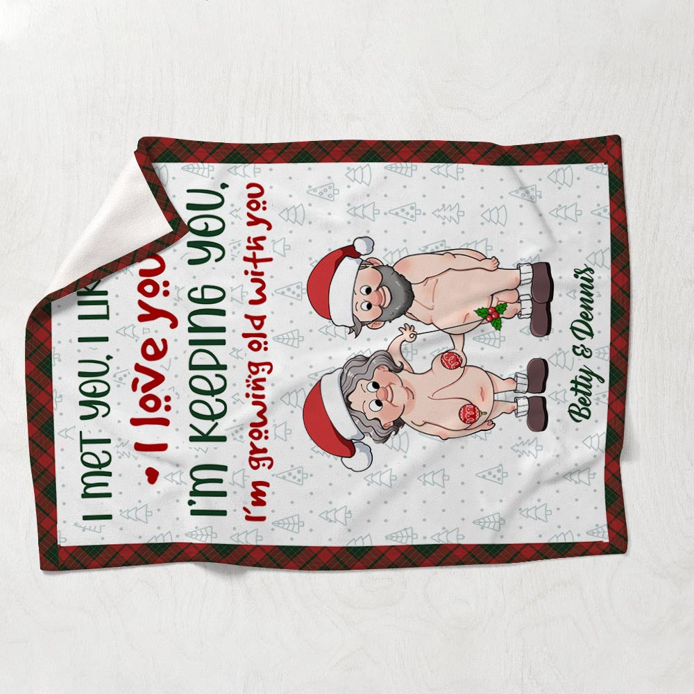 Je vieillis avec toi - cadeau pour mari, femme - Couverture personnalisée