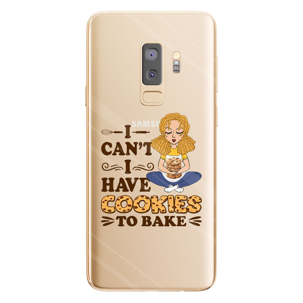 I Can't I Have Cookies To Bake - Personalized Baking Clear Phone Case