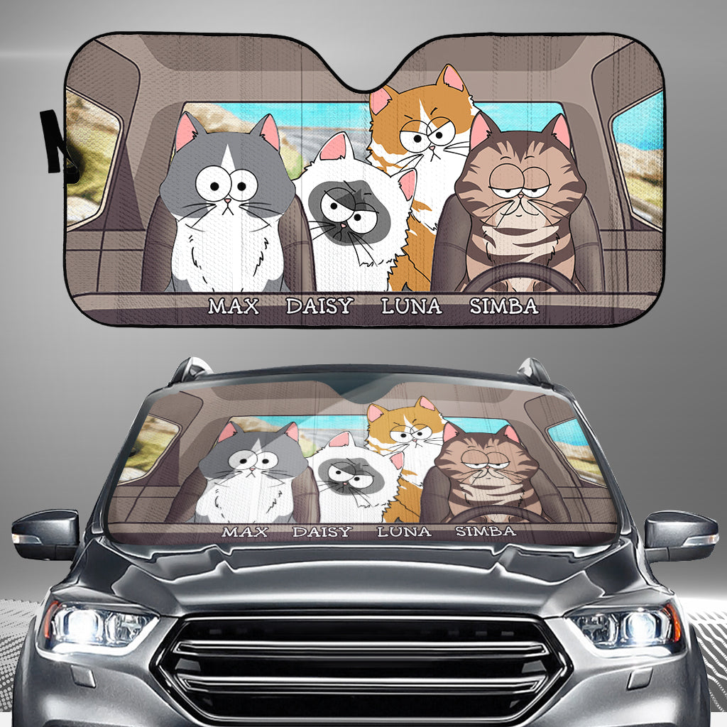Cat's Trip - Personalized Cat Car Sunshade