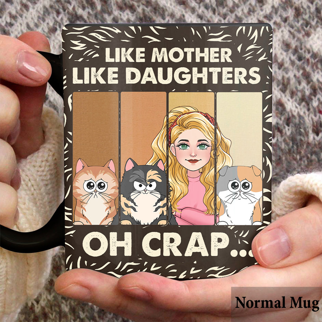 Tel père, telle fille, tel fils. Amoureux des chats et des chiens - Mug personnalisé pour les amoureux des animaux