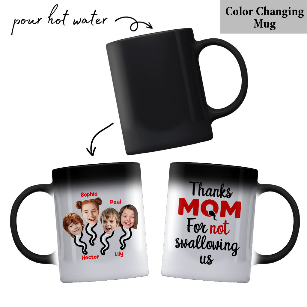 Merci maman de ne pas nous avoir avalés - Mug personnalisé pour maman