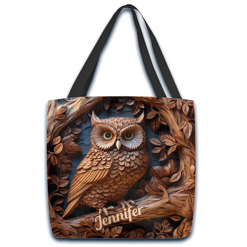 Juste une fille qui aime les hiboux - Sac fourre-tout hibou personnalisé