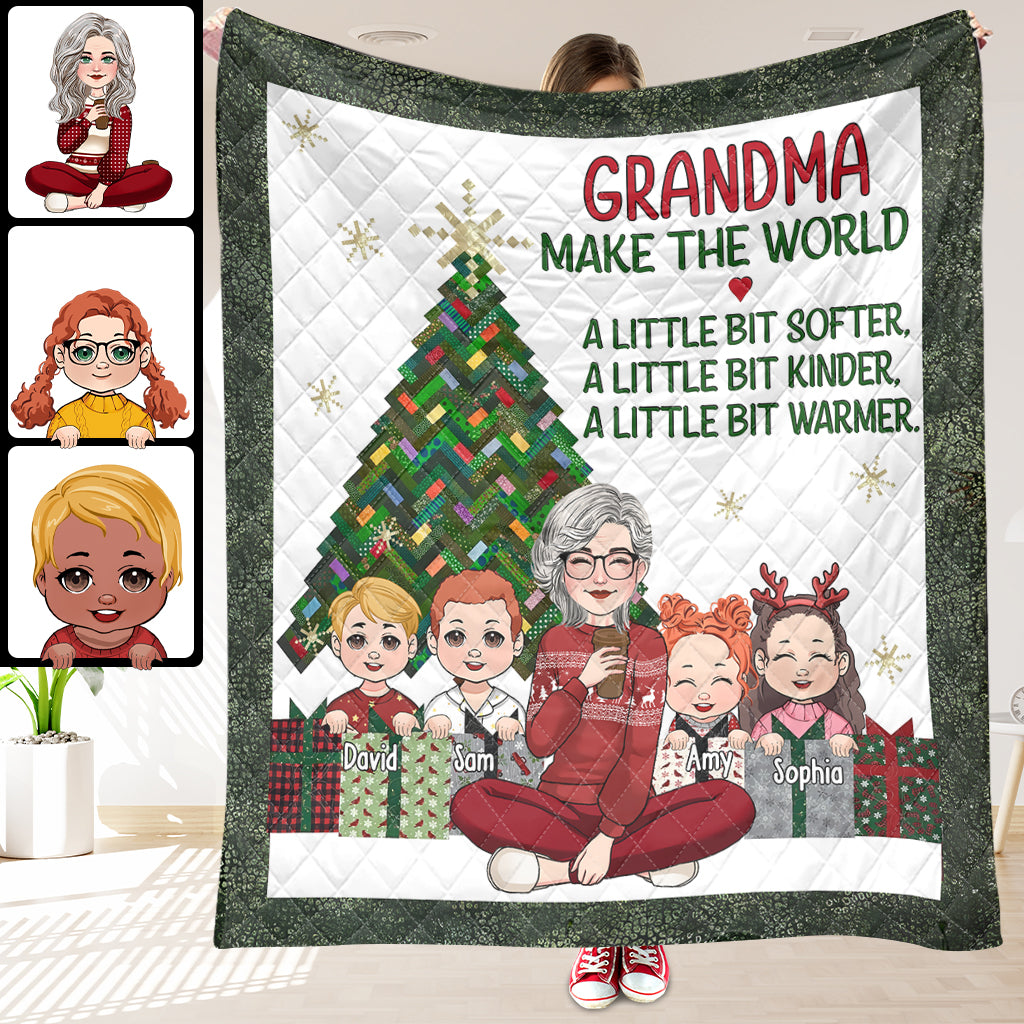 Un peu plus chaud - Cadeau pour grand-mère - Couverture personnalisée