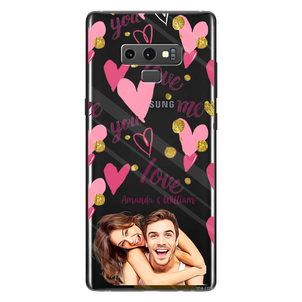 Je suis à toi - Coque de téléphone transparente personnalisée pour couple