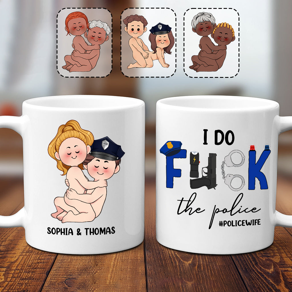 J'adore la police - Mug personnalisé pour couple