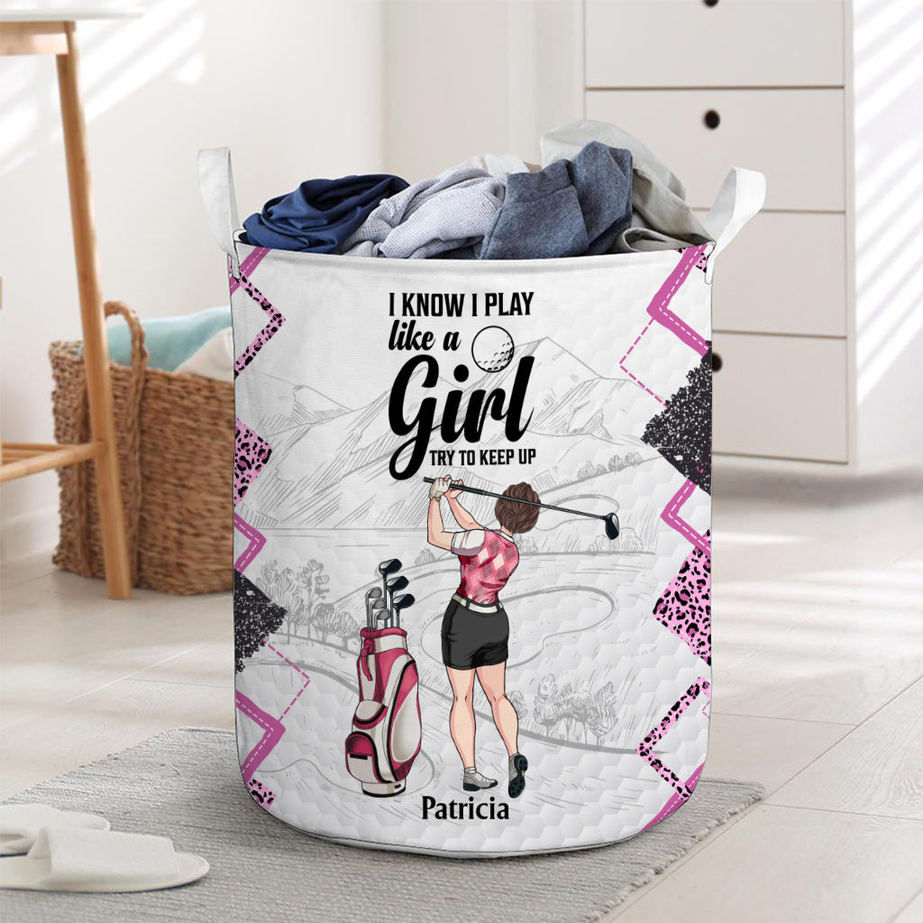 Cours de golf - Cadeau de golf pour elle, petite amie, épouse, fille - Panier de rangement personnalisé