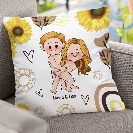 Tu es mon soleil et ma pluie - Coussin décoratif personnalisé pour couple