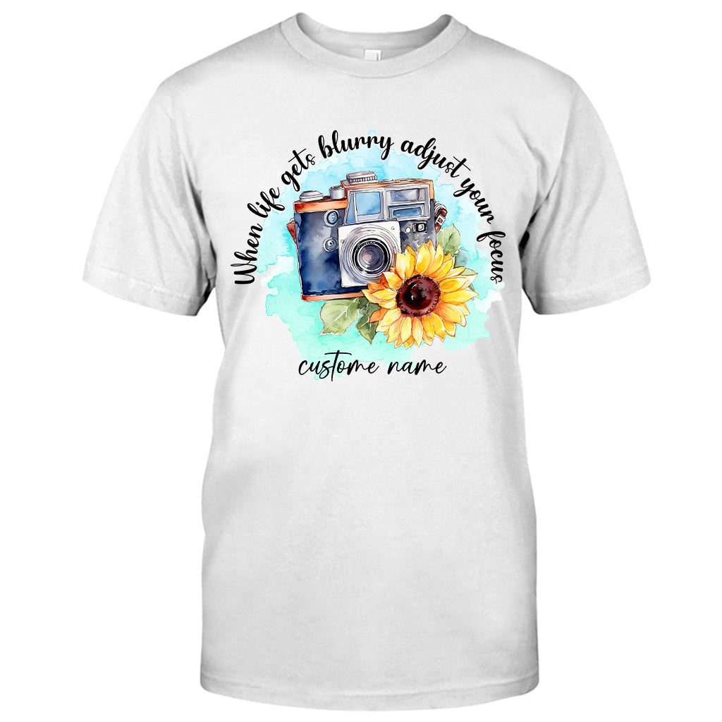 Quand la vie devient floue, ajustez votre mise au point - T-shirt et sweat à capuche personnalisés avec photographie