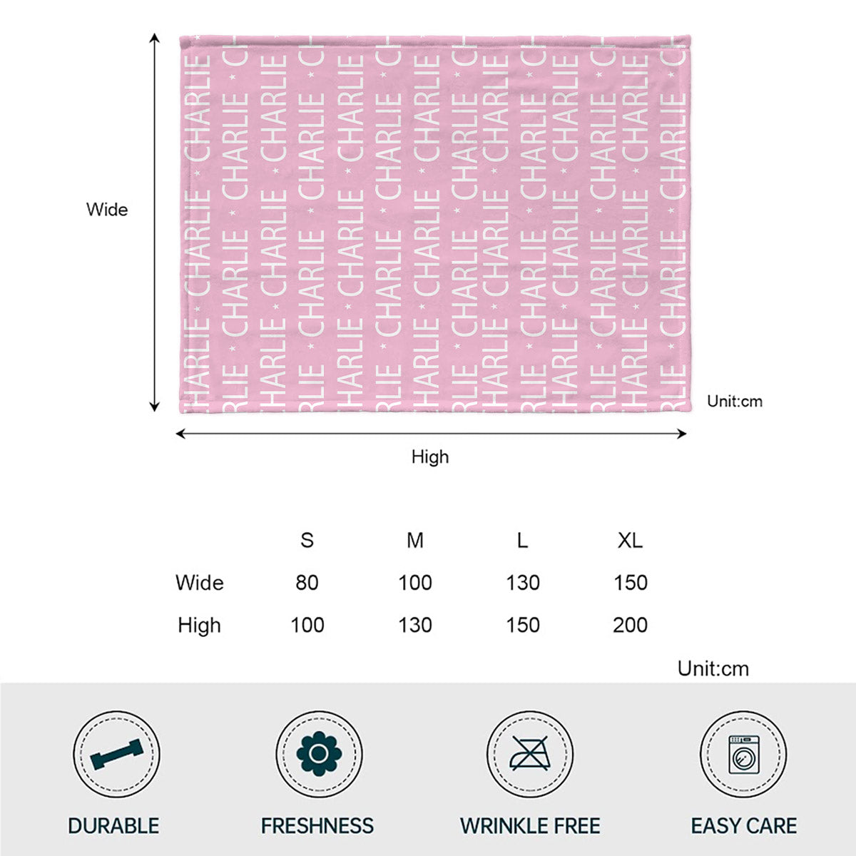 Custom Dog Name Pattern - Personalized Dog Blanket