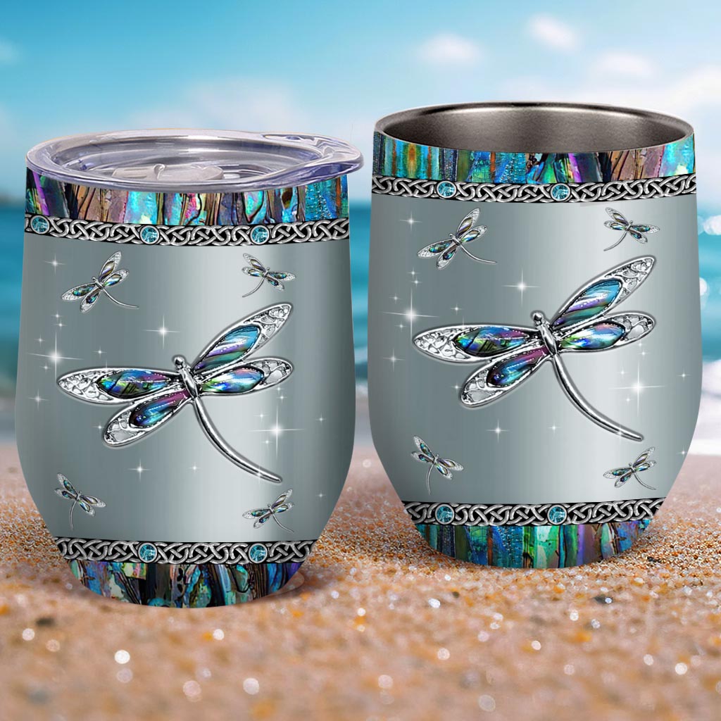 Mystery Dragonfly - Dragonfly Wine Tumbler