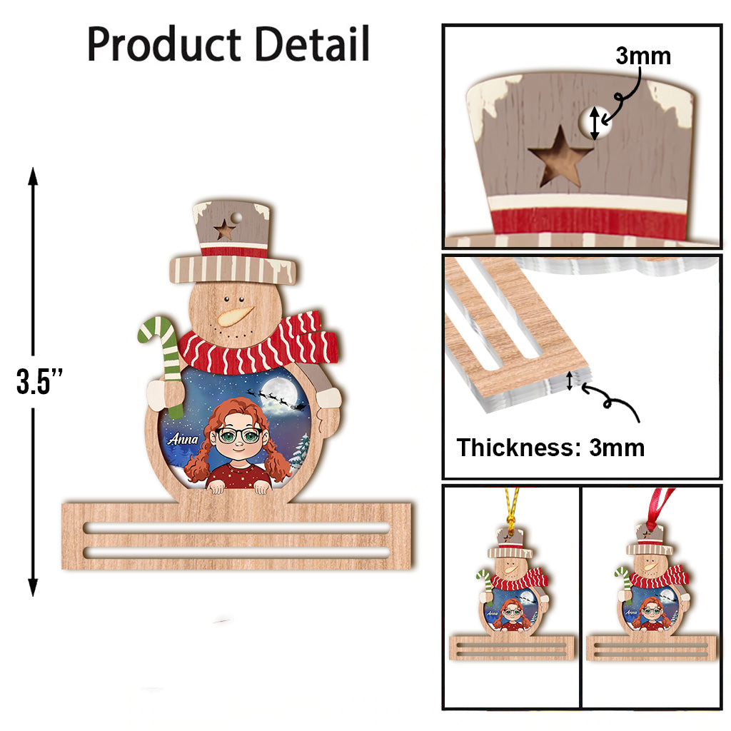 Cadeau de Noël - Ornement familial personnalisé