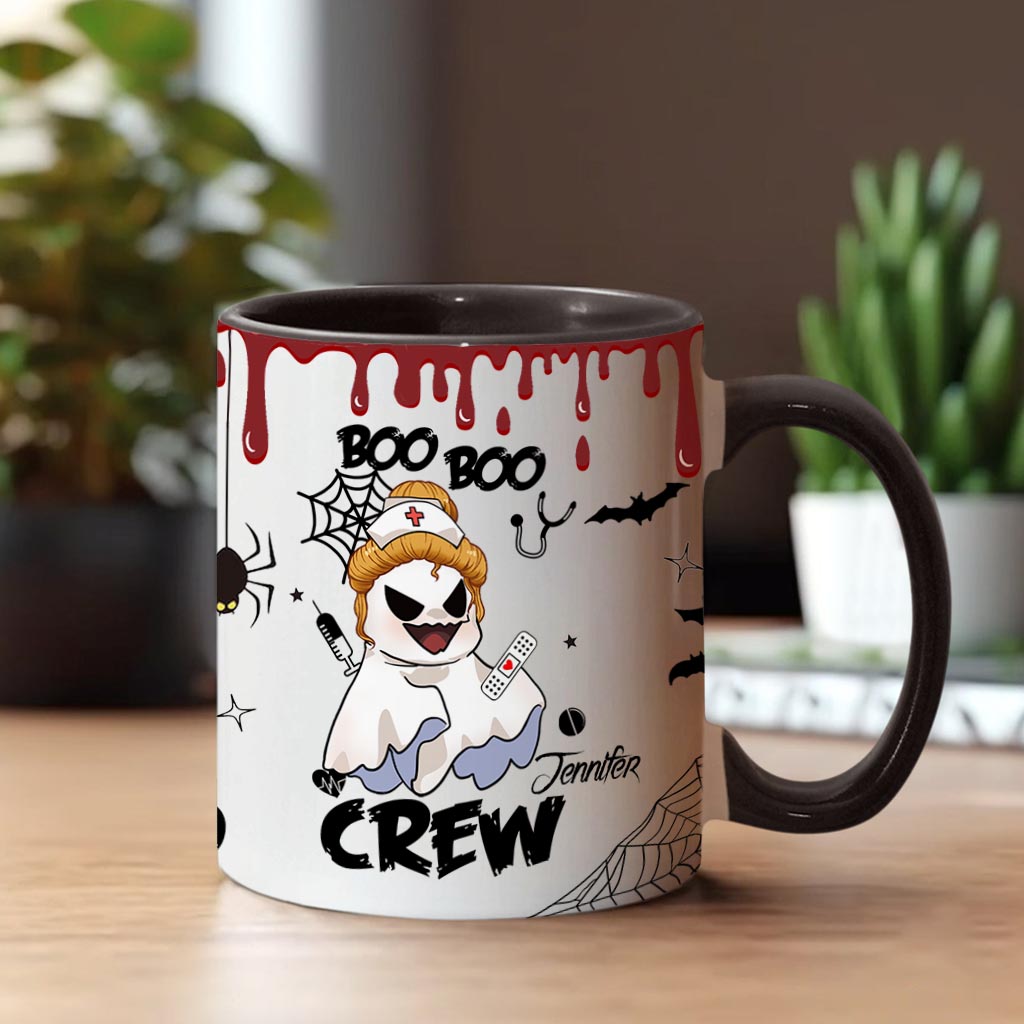 Boo Boo Crew - Personalized Nurse Accent Mug