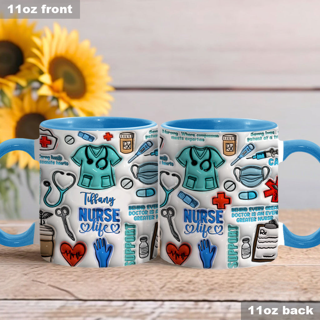 Vie d'infirmière - Mug personnalisé « Infirmière »