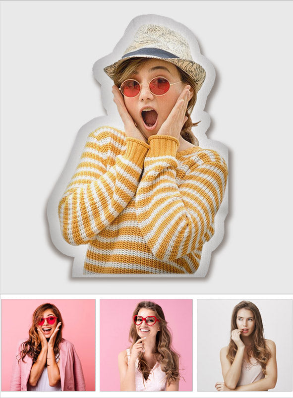 Coussin humanoïde personnalisé avec photo - Coussin en forme de tante