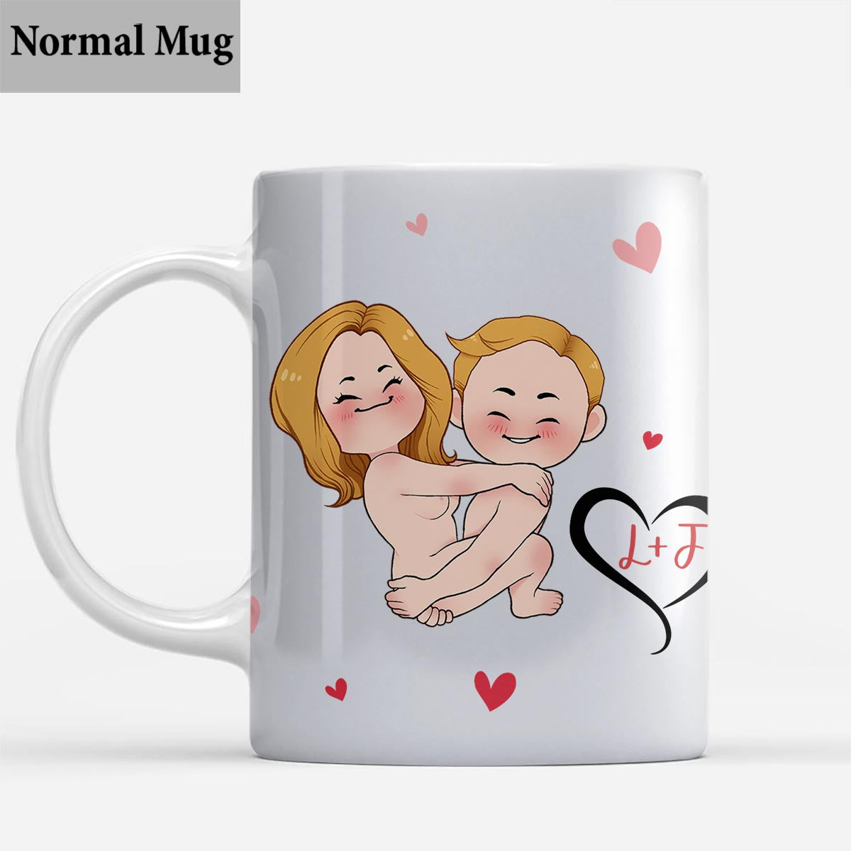 J'aime sa barbe, j'aime ses fesses - Mug personnalisé pour couple