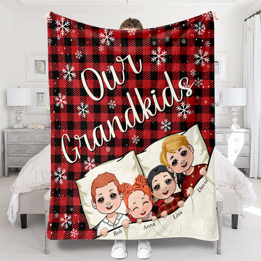 Our Grandkids - Personalized Grandma Blanket