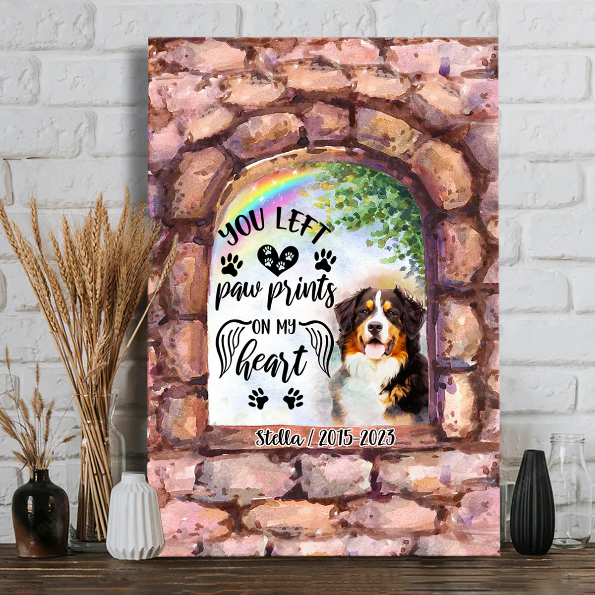 Plus à mes côtés - Toile et affiche personnalisées pour chien