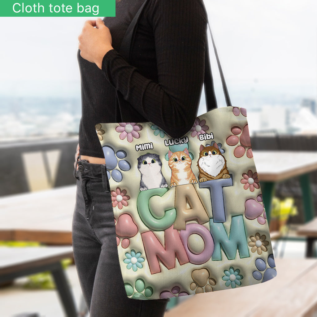 Cat Mom - Personalized Cat Tote Bag