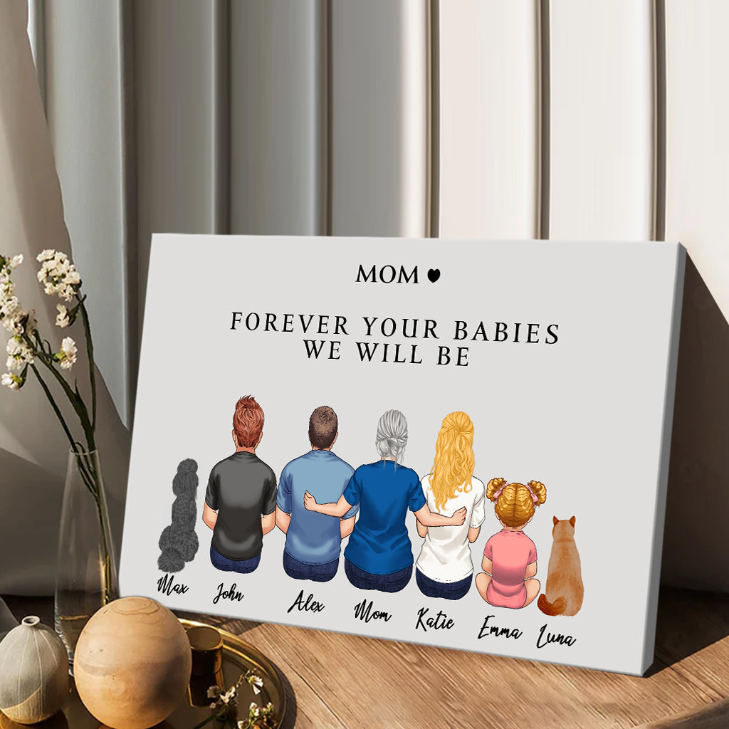 Pour toujours ton bébé - Toile et affiche personnalisées pour maman
