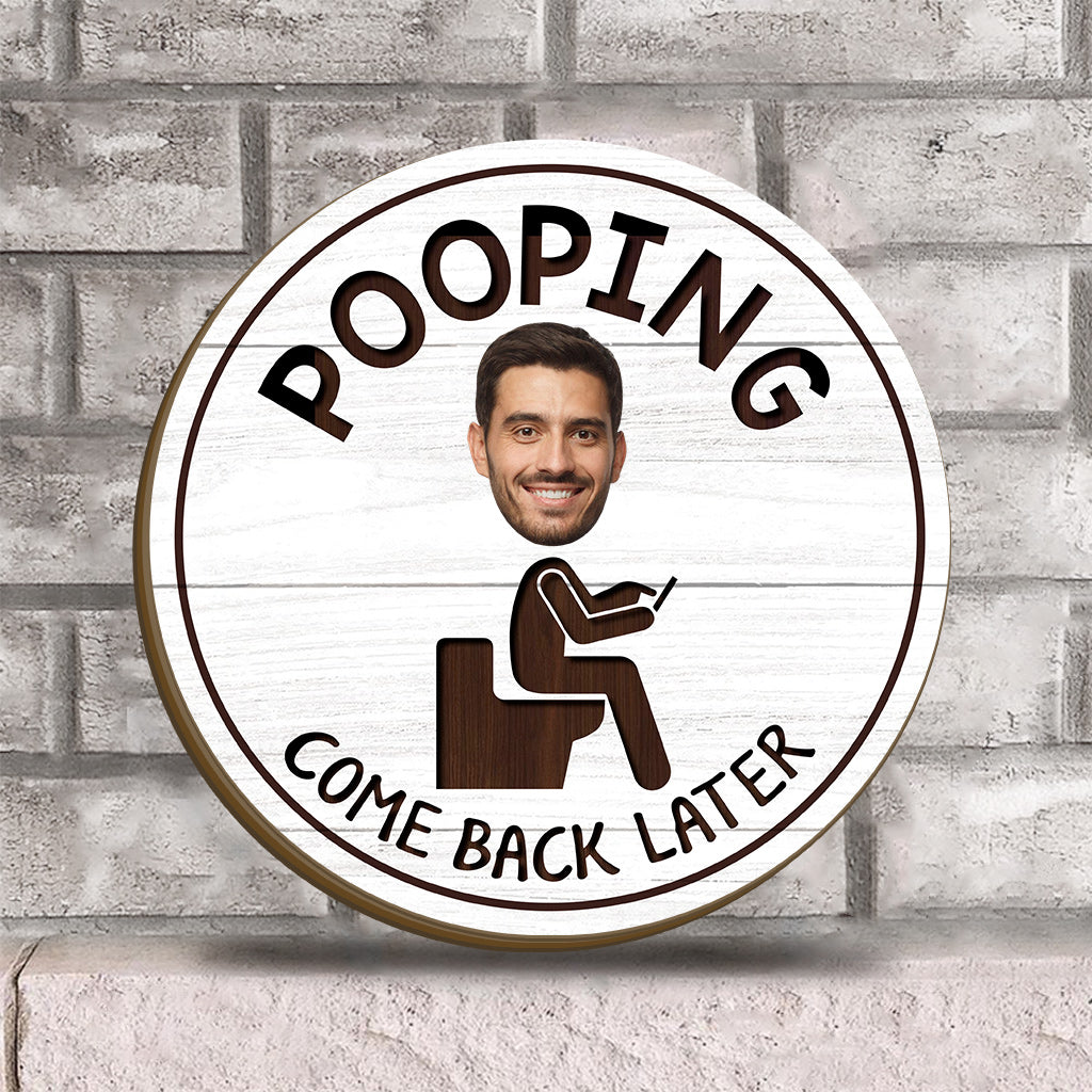 Panneau humoristique pour salle de bain - Panneau en bois interchangeable et personnalisé pour couple