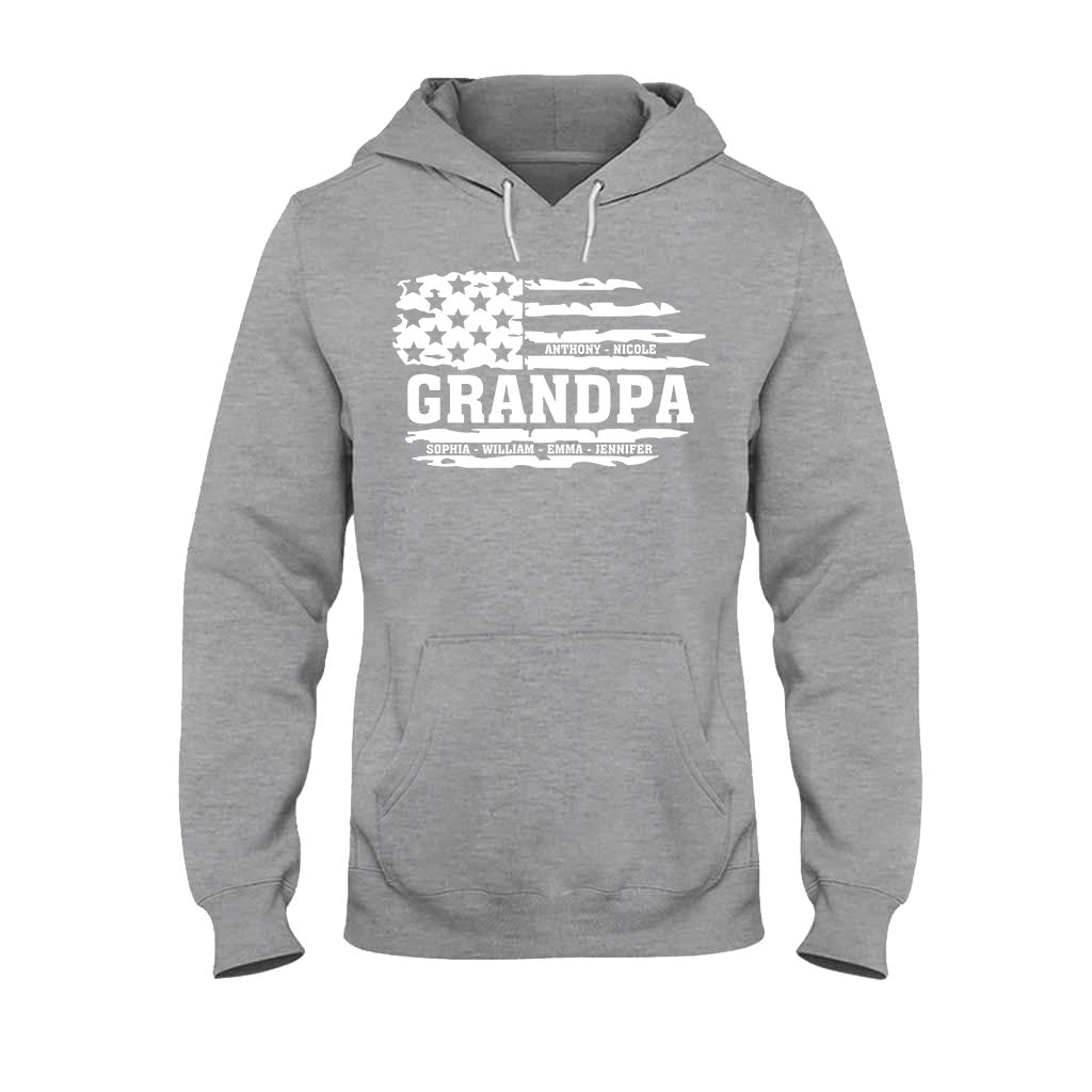 T-shirt et sweat à capuche personnalisés « Grand-père drapeau américain »