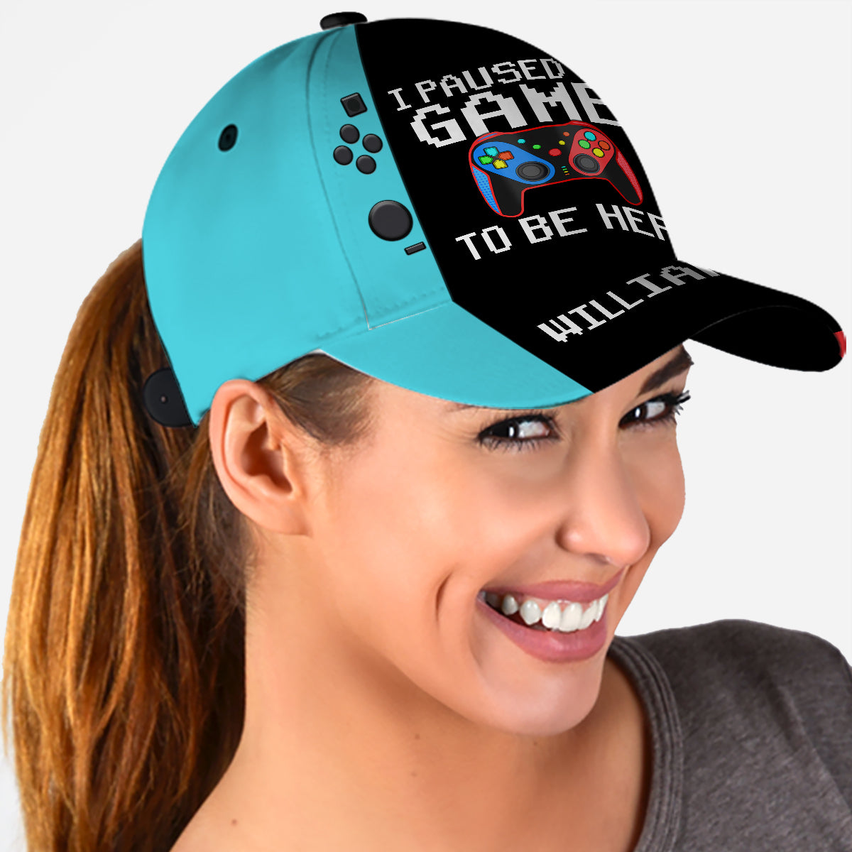 J'ai mis mon jeu en pause pour être ici - Casquette personnalisée de jeu vidéo classique