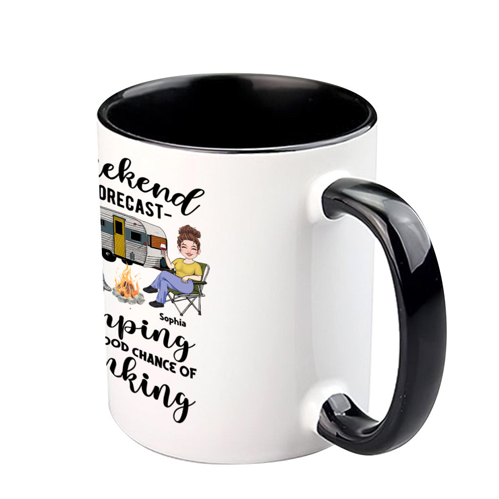 Prévisions du week-end - Mug personnalisé pour le camping