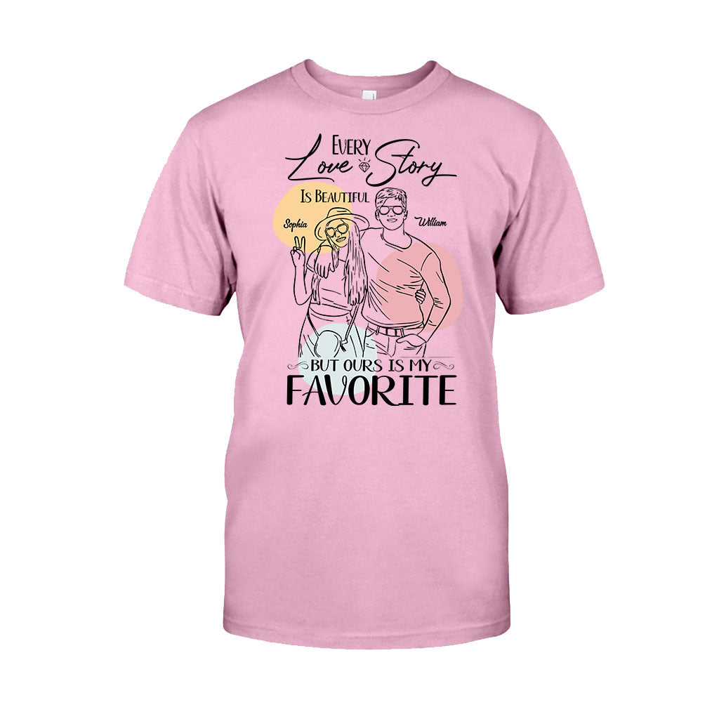 Every Love Story Is Beautiful - Personalized Couple T-shirt And Hoodie