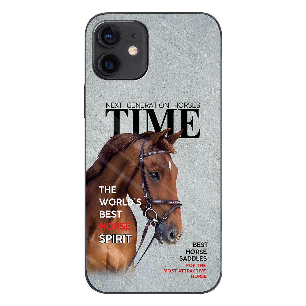 Couvertures de magazines - Étui de téléphone personnalisé avec motif cheval