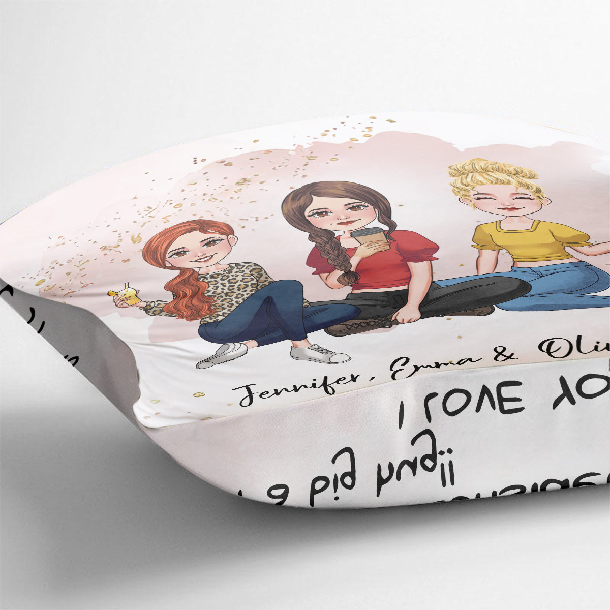 Gros câlin - Coussin décoratif personnalisé pour frères et sœurs