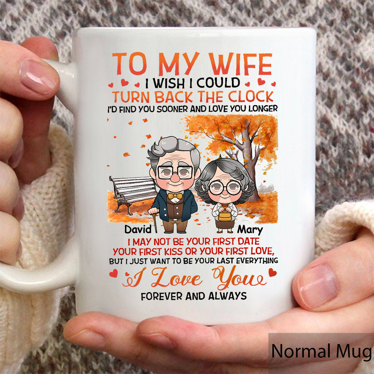 Mug personnalisé pour couple : Si seulement je pouvais remonter le temps !