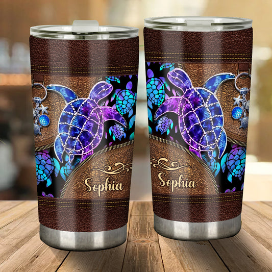 Salty Lil' Beach - Personalized Turtle Tumbler