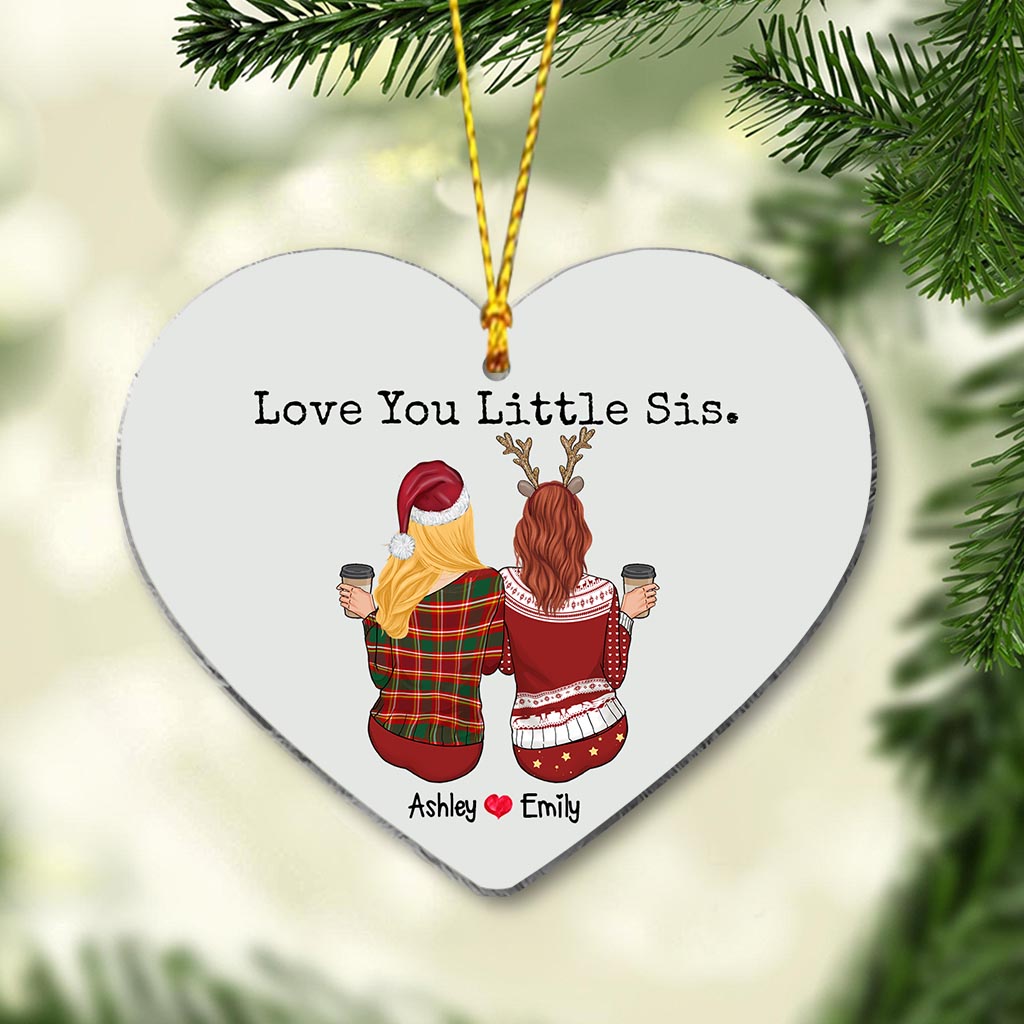 Je t'aime petite sœur - Ornement personnalisé pour sœur