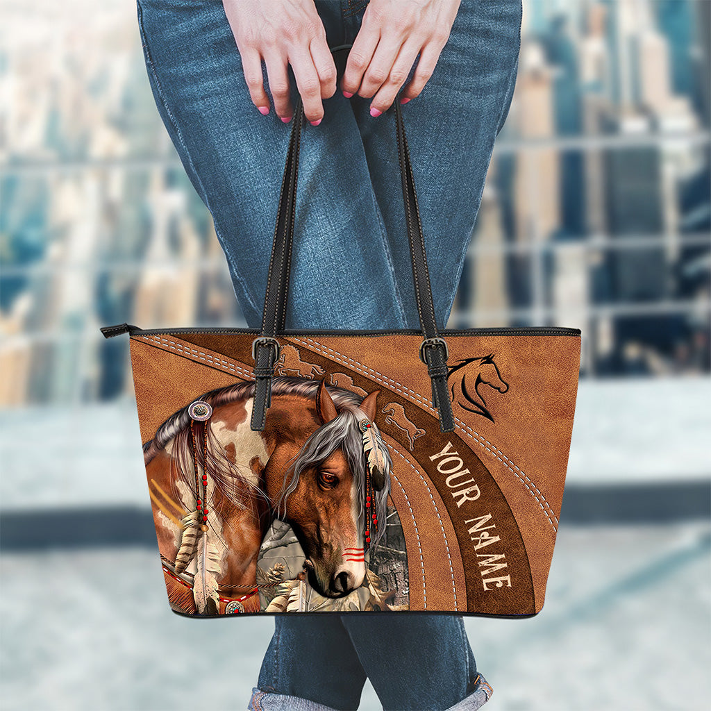 J'adore les chevaux - Sac en cuir personnalisé pour chevaux
