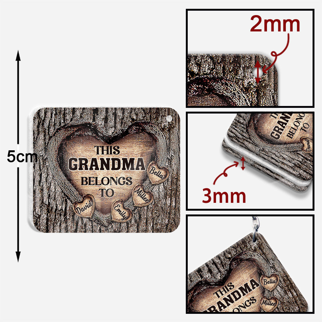 This Dad Belongs To - Gift for dad, grandma, grandpa, mom, uncle, aunt, brother, sister - Personalized Keychain