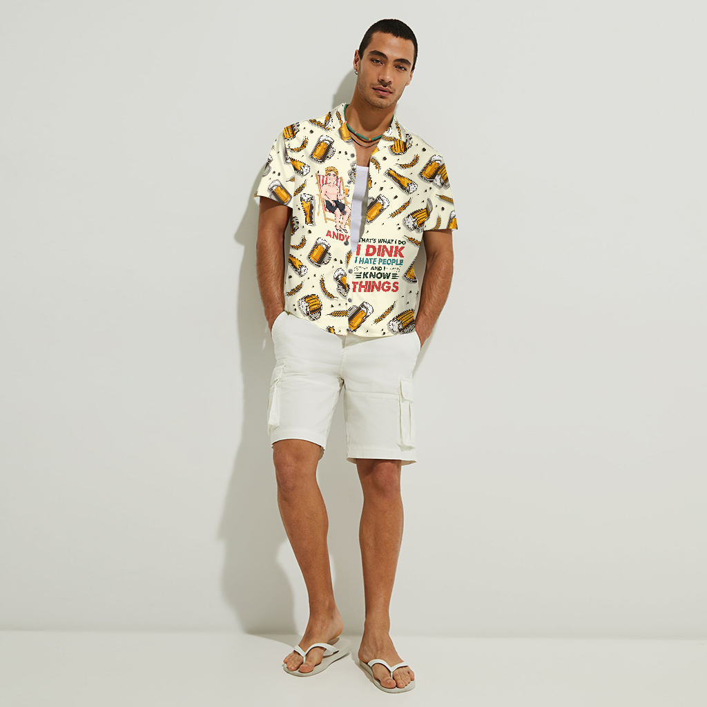 C'est ce que je fais - Chemise hawaïenne personnalisée pour amoureux de la mer