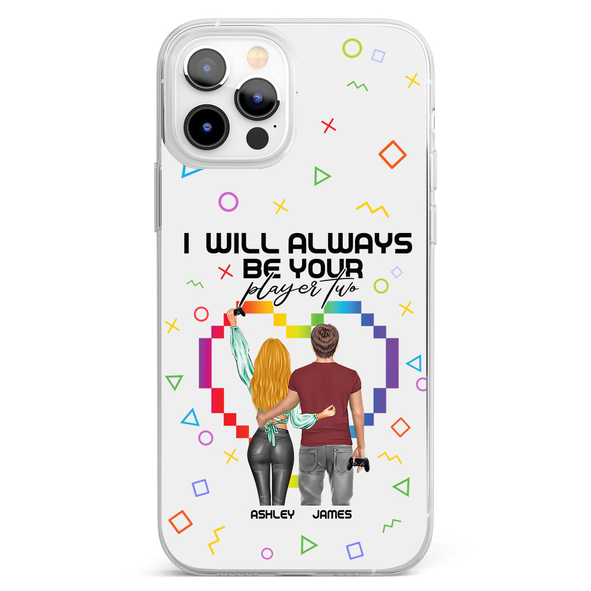 I Will Always Be Your Player Two - Personalized Video Game Clear Phone Case