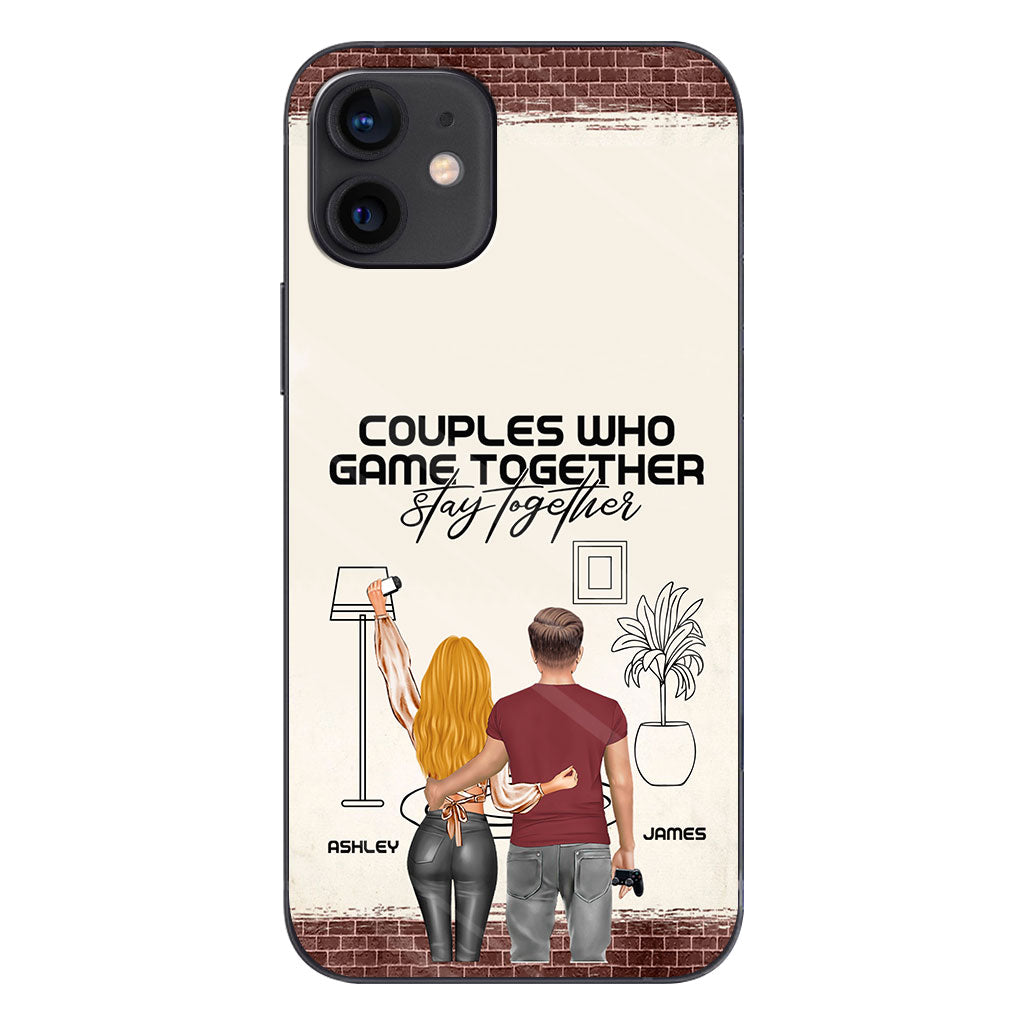 Les couples qui jouent ensemble restent ensemble - Coque de téléphone personnalisée pour jeux vidéo